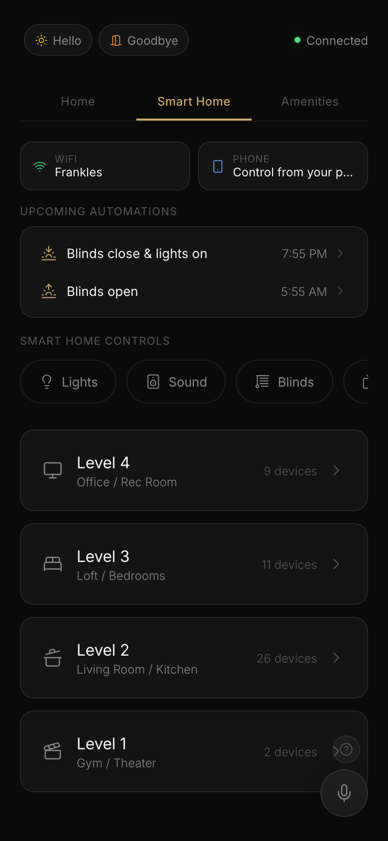 Modo smart home control app